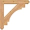 Ekena Millwork Merced Arts and Crafts Smooth Bracket w/ Offset Brace, Western Red Cedar, 5 1/2"W x 28"D x 28"H BKT0604X28X28MRC03SWR - alternate 4